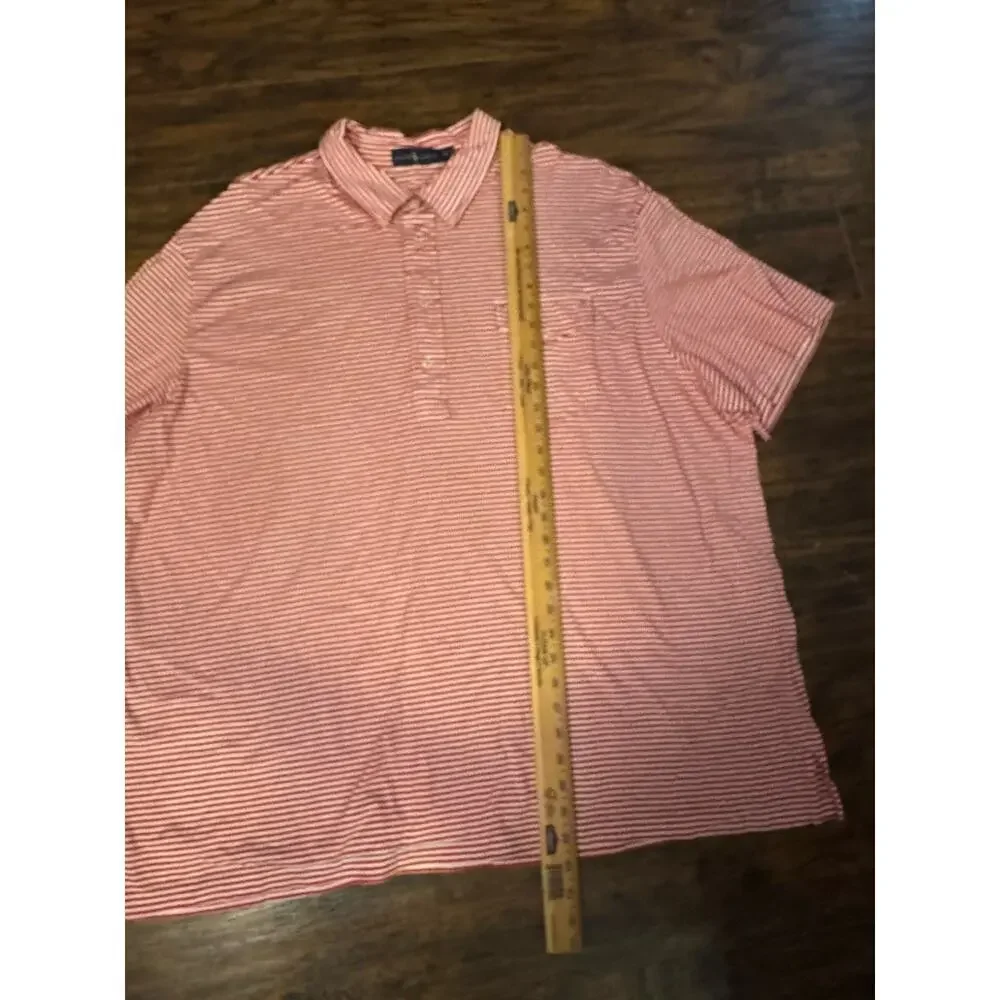 Polo Ralph Lauren Men’s Sz 4XB red Stripe Short Sleeve